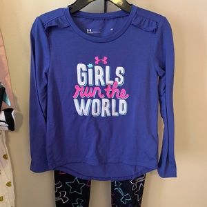💙💜 Under Armour set for toddler girls never worn